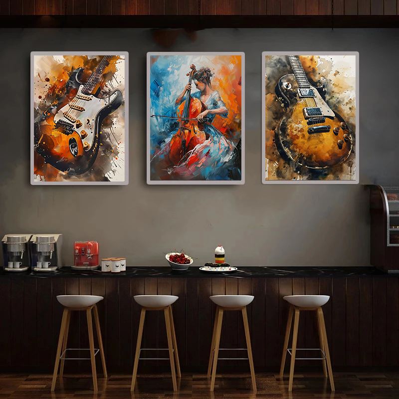 Picture Of Musical Instrument - Electric Guitar Trendy Musical Instrument Poster