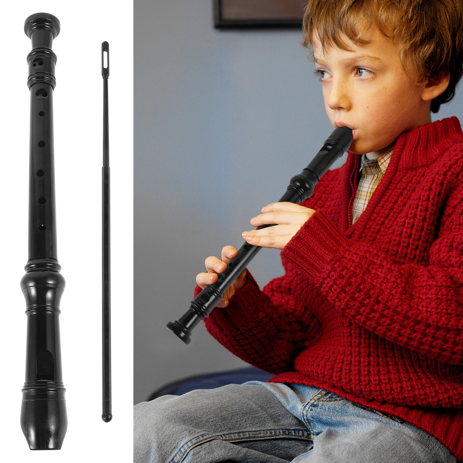 8 Hole Black Transparent ABS R - Soprano Recorder Plastic review and price