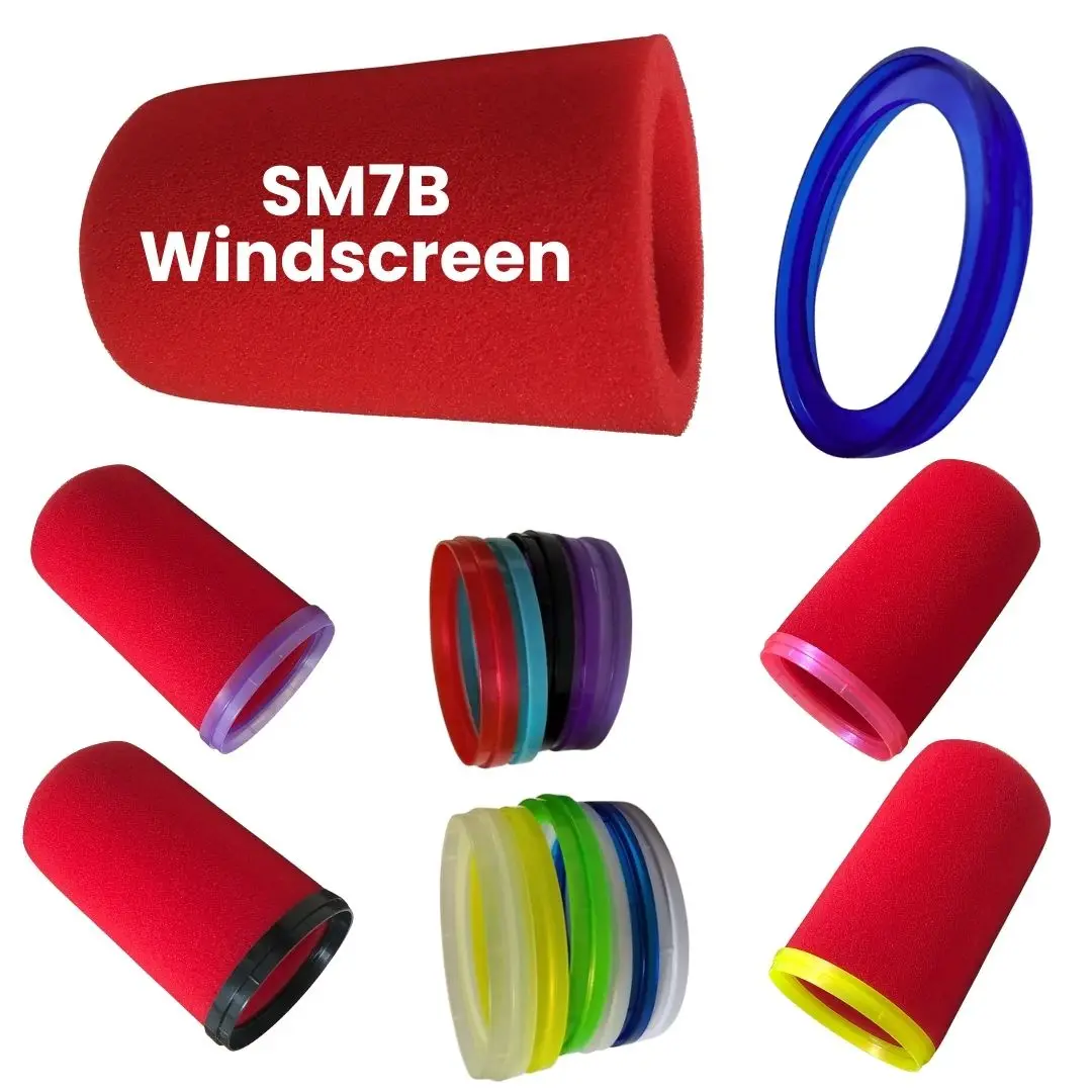 Red Soundproof Foam Mic Cover  - Shure Mic Mv7 review and price