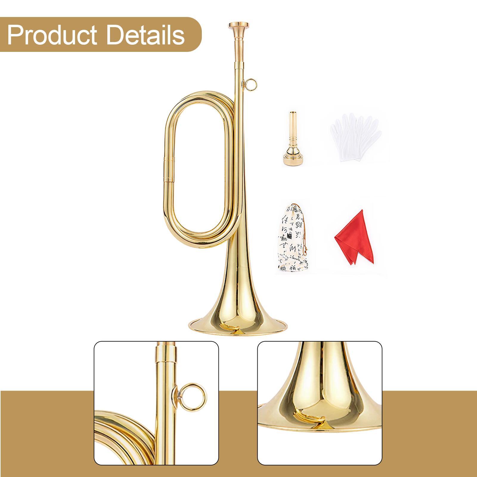 Trumpet with Gloves Music Inst - Musical Instrument Bugle review and price